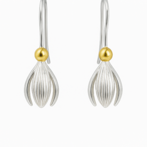 Snowdrop Flower Earrings in Silver – From the Botanical Garden Collection