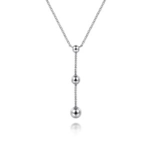 Preorder – 925 Sterling Silver Beaded Y Knots Necklace